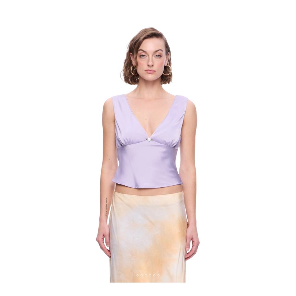 Y2K Nia Celia Top Women Large Purple NWT